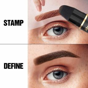 img 2 attached to iMethod Eyebrow Stamp Kit with Stencil - Brow Stamp Refill Pomade, Black Brown
