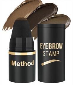 img 4 attached to iMethod Eyebrow Stamp Kit with Stencil - Brow Stamp Refill Pomade, Black Brown
