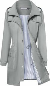 img 4 attached to Bloggerlove Women'S Raincoats Windbreaker Rain Jacket Waterproof Lightweight Outdoor Hooded Trench Coats S-XXL