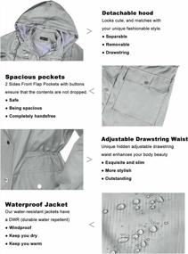 img 1 attached to Bloggerlove Women'S Raincoats Windbreaker Rain Jacket Waterproof Lightweight Outdoor Hooded Trench Coats S-XXL