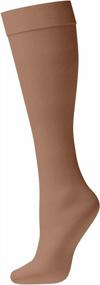img 2 attached to Opaque Stretchy Nylon Knee High Women'S Trouser Socks In 6 Or 12 Colorful Pairs For Enhanced SEO