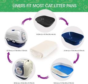 img 2 attached to 🐱 10 ct Jumbo Sifting Litter Pan Box Liners by Fresh Kitty: Durable, Easy to Clean Up Elastic Bags for Pet Cats