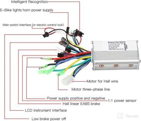 img 3 attached to Enhanced Tbest Electric Bicycle Controller Set, Universal Scooter Controller Conversion Kit with LCD Panel Kit Split Meter, 36/48V 250/350W