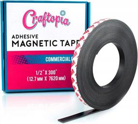 img 4 attached to Craftopia Magnetic Tape Roll - 300 Inch, Cuttable, Strong Sticky Back, Flexible, Easy To Peel And Stick - Perfect For Crafts, Gifts, Office And Home Use