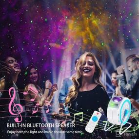 img 2 attached to 🚀 Upgrade Your Space with MEETPEAK Galaxy Projector: 7-Color Nebula Cloud Night Light with Music Speaker, Remote Control & Timing - Perfect for Kids Bedroom, Game Rooms, and Home Theater!