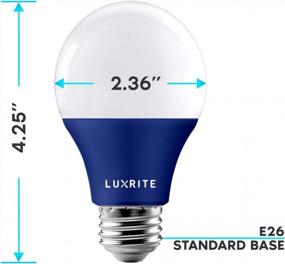 img 1 attached to 60W Equivalent LUXRITE A19 LED Blue Light Bulb - UL Listed, E26 Standard Base For Indoor/Outdoor Use