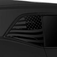 🏁 enhance your challenger's style with bogar tech designs quarter window distressed american flag vinyl decal - fits 2008-2022 models, in sleek matte black логотип