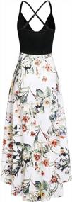 img 1 attached to KILIG Sleeveless Asymmetrical Patchwork Floral 3 Women's Clothing in Dresses