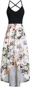 img 2 attached to KILIG Sleeveless Asymmetrical Patchwork Floral 3 Women's Clothing in Dresses