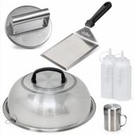grill like a pro with the hulisen smashed burger kit - 12 inch basting cover, grill spatula, spice dredge shaker & more! logo