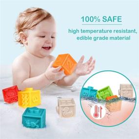 img 1 attached to 🧩 Soft Building Blocks Toddler Shape Sorter | HWONMTE Baby Toys for Girls/Boys | Ages 6-12 Months Up