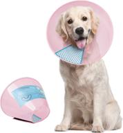 🐶 supet dog cone: adjustable pet recovery collar for post-surgery safety & wound healing - anti-bite lick protection, practical plastic e-collar логотип