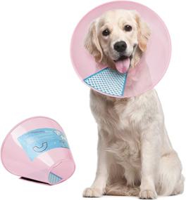 img 4 attached to 🐶 Supet Dog Cone: Adjustable Pet Recovery Collar for Post-Surgery Safety & Wound Healing - Anti-Bite Lick Protection, Practical Plastic E-Collar