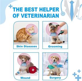 img 3 attached to 🐶 Supet Dog Cone: Adjustable Pet Recovery Collar for Post-Surgery Safety & Wound Healing - Anti-Bite Lick Protection, Practical Plastic E-Collar