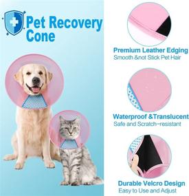 img 2 attached to 🐶 Supet Dog Cone: Adjustable Pet Recovery Collar for Post-Surgery Safety & Wound Healing - Anti-Bite Lick Protection, Practical Plastic E-Collar