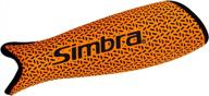 super lightweight simbra field hockey shin guard for extra protection in orange - ideal for girls, boys and youth in small and medium sizes logo