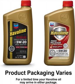 img 1 attached to Havoline 5W20 High Mileage Synthetic Blend Motor Oil, 1 Quart Bottle, 1 Pack