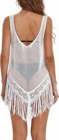 img 3 attached to Stay Fashionable At The Beach With B2Prity Sleeveless Crochet Tank Dress- The Perfect Swimsuit Cover Up For Women