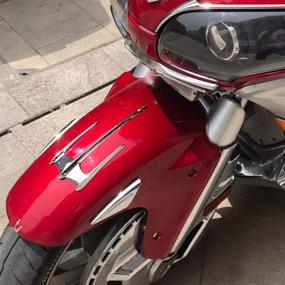 img 2 attached to 🏍️ Enhance Your Honda Goldwing GL1800 with Wakauto Motorcycle Fender Tip - Universal Mud Guard Fender Edge Trim in Stylish Chrome