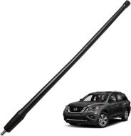 japower black replacement antenna for nissan pathfinder 2008-2018, 13 inches logo