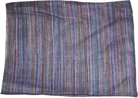 img 1 attached to Linen Melange Stripes Scarf MULTICOLOR Women's Accessories and Scarves & Wraps