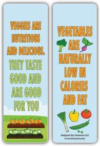 img 1 attached to 60-Pack Creanoso Vegetable Educational Bookmarks - Perfect Home School Teaching Tool For Parents & Cool Stocking Stuffers Gifts For Boys And Girls!