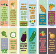 60-pack creanoso vegetable educational bookmarks - perfect home school teaching tool for parents & cool stocking stuffers gifts for boys and girls! logo