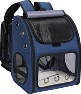 🐾 covono expandable pet carrier backpack - airline approved, super ventilated design for cats, dogs, and small animals - ideal for traveling, hiking, camping logo