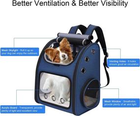 img 2 attached to 🐾 COVONO Expandable Pet Carrier Backpack - Airline Approved, Super Ventilated Design for Cats, Dogs, and Small Animals - Ideal for Traveling, Hiking, Camping