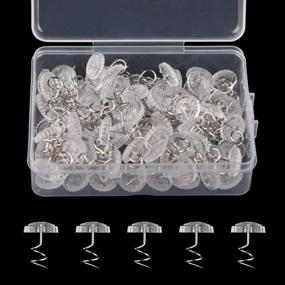 img 1 attached to 400 Clear Head Upholstery Twist Pins For Slipcovers, Bedskirts, And Decorative Tacking - KUUQA