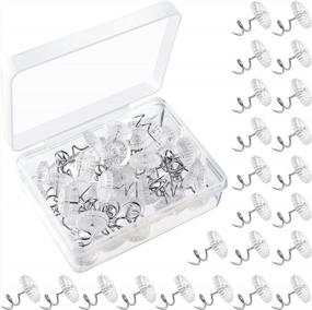 img 4 attached to 400 Clear Head Upholstery Twist Pins For Slipcovers, Bedskirts, And Decorative Tacking - KUUQA