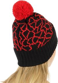 img 2 attached to Winter-Ready: SERENITA Knit Pom Pom Beanie - Warm Cable Knit Hat For Women And Men With Stretch Caps Pattern