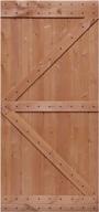 lubann 40 in. x 84 in. rustic british-brace hardwood barn door unfinished knotty alder solid wood barn door slab logo