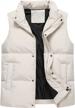 flygo mens puffer vest winter padded vests lightweight stand collar sleeveless jacket outerwear logo