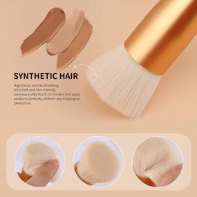 img 3 attached to Foundation Brush,DUcare Flat Top Kabuki Professional For Liquid Blending Mineral Powder - X1-02