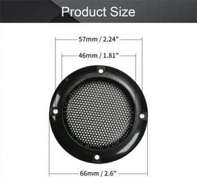 img 3 attached to Fielect 2" Speaker Grill Cover Mesh Black Metal Trim Decorative Circle SubWoofer Grille Speaker Covers Waffle Grill Cover Guard Protector Audio Accessories With 8 Screws