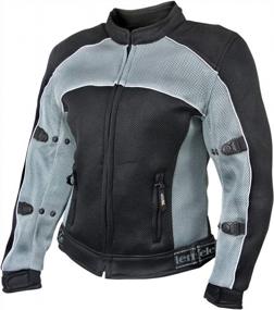 img 4 attached to Stay Stylish And Safe With Xelement CF507 Women'S 'Guardian' Black And Grey Mesh Jacket