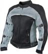 stay stylish and safe with xelement cf507 women's 'guardian' black and grey mesh jacket logo