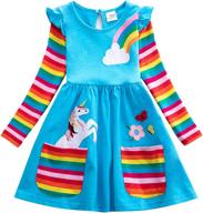 juxinsu fuchsia girls' clothing rainbow dresses with butterfly design - style 81035 logo