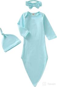 img 3 attached to 🏻 MoryGooder Newborn Cotton Nightgowns: Stylish Unisex Sleeper for Baby's Cozy Homecoming