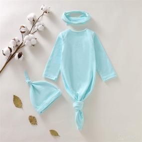 img 2 attached to 🏻 MoryGooder Newborn Cotton Nightgowns: Stylish Unisex Sleeper for Baby's Cozy Homecoming