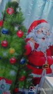 img 1 attached to LIVILAN Christmas Shower Curtain Santa Shower Curtain Snowman Shower Curtain Xmas Shower Curtain For Bathroom With 12 Hooks Santa Claus Winter Holiday Decoration, 72"X 72 review by Keith Iverson