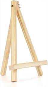 img 4 attached to Portable And Adjustable Wooden Easel Stand For Painting Canvas And Photos - Dolicer 1 Pack 9.5" Tabletop Easels For Kids, Adults And Artists