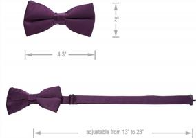 img 1 attached to Stylish And Adjustable: Frankers Poly Satin Bow Tie For Boys In Solid Colors