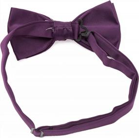 img 2 attached to Stylish And Adjustable: Frankers Poly Satin Bow Tie For Boys In Solid Colors