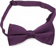 stylish and adjustable: frankers poly satin bow tie for boys in solid colors logo