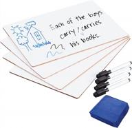 эффективное обучение с маленькими белыми досками makello bulk — набор двусторонних досок для сухого стирания для учителей и учеников, 4 упаковки логотип