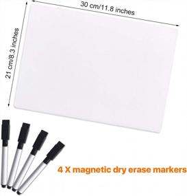 img 3 attached to Efficient Learning With MAKELLO Small White Boards Bulk – Double Sided Dry Erase Board Set For Teachers And Students, 4 Pack