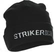 black trekker stocking hat by strikerice - optimize your outdoors adventure wardrobe logo