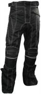 men's black motorcycle pants with advanced x-armor technology and tri-tex white stitched fabric - size 34 by xelement b4406 logo